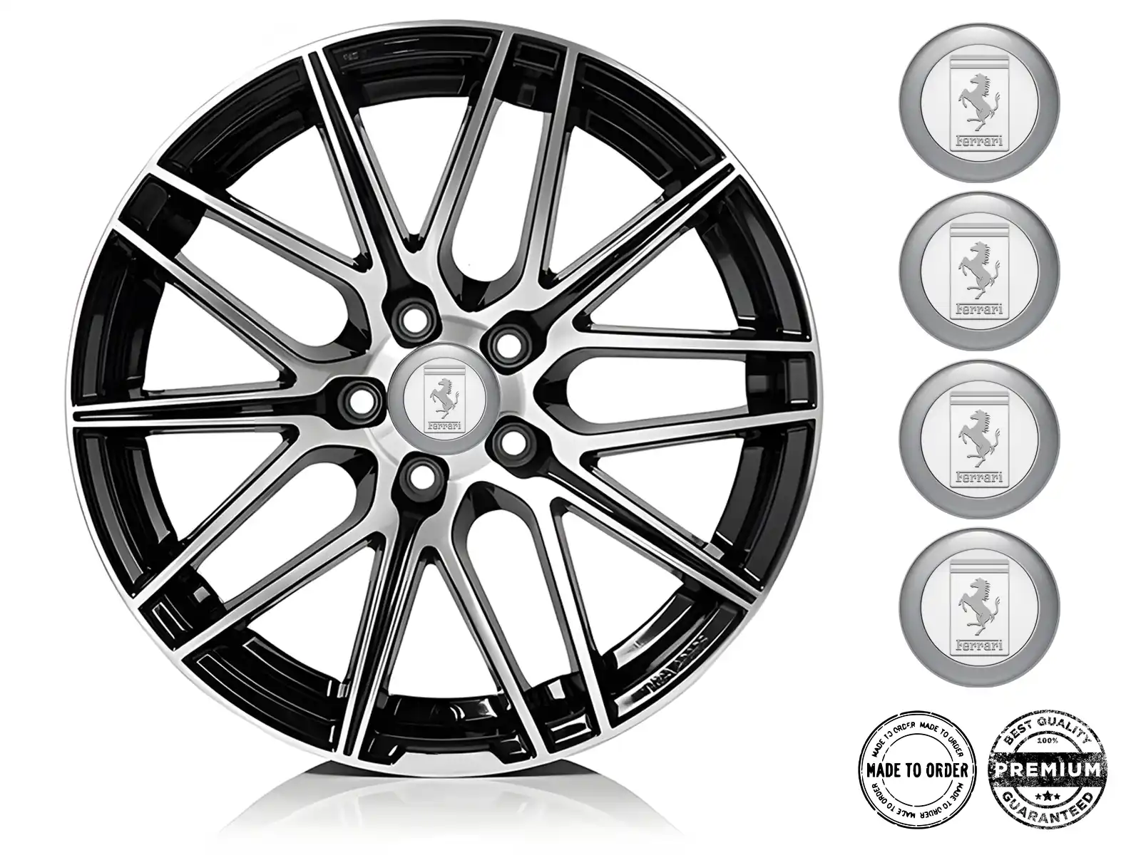 Ferrari Pegatinas Bombadas Edición Calcomanías Estilo de Silicona